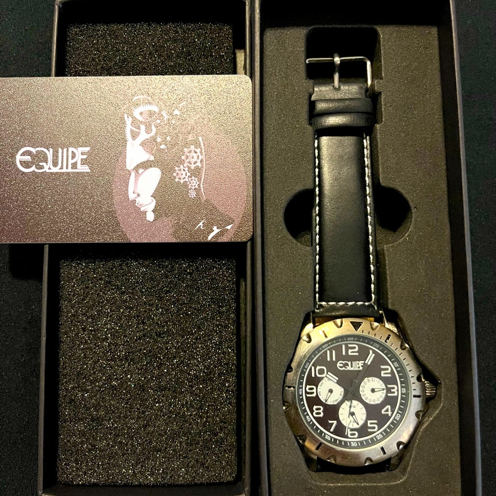 Equipe Turbo Genuine Leather Band Watch